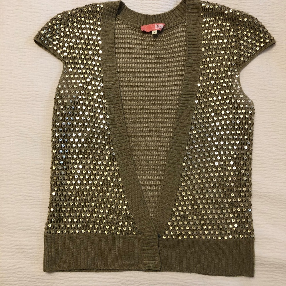 Urban Outfitter Lux Sequin Capsleeve Sweater